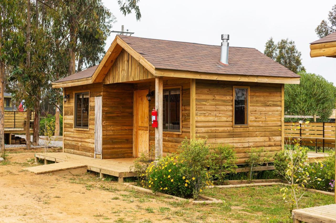 Cabana En Tunquen Con Parrilla, Fogon, Piscina Y Bosque 외부 사진