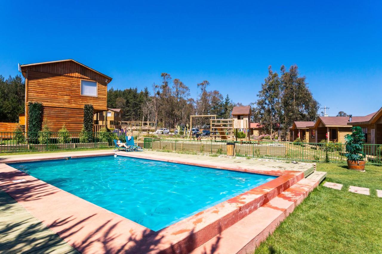 Cabana En Tunquen Con Parrilla, Fogon, Piscina Y Bosque 외부 사진