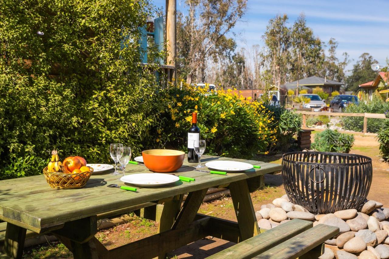 Cabana En Tunquen Con Parrilla, Fogon, Piscina Y Bosque 외부 사진